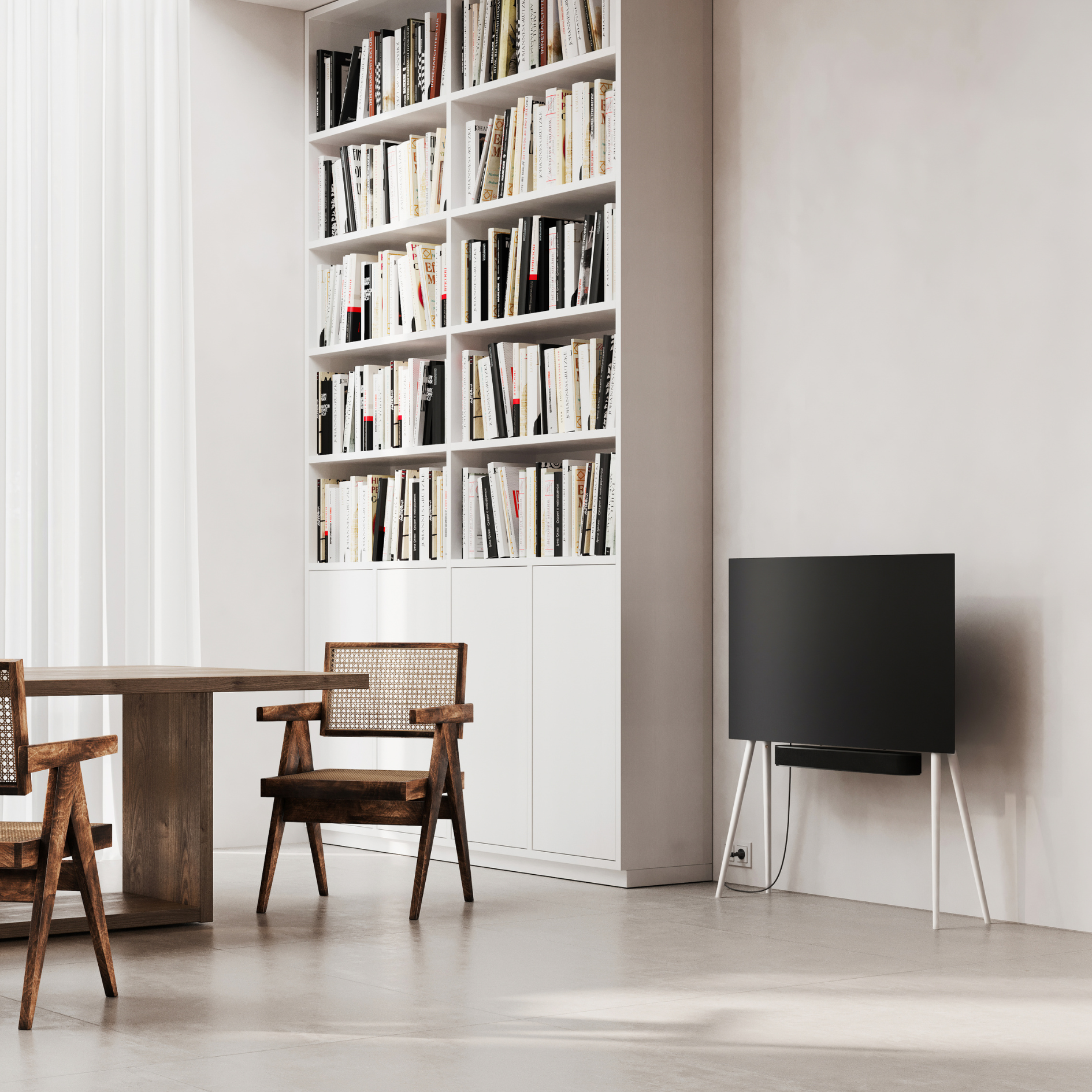 JALG TV-Stand Birch / White 42" - 55"